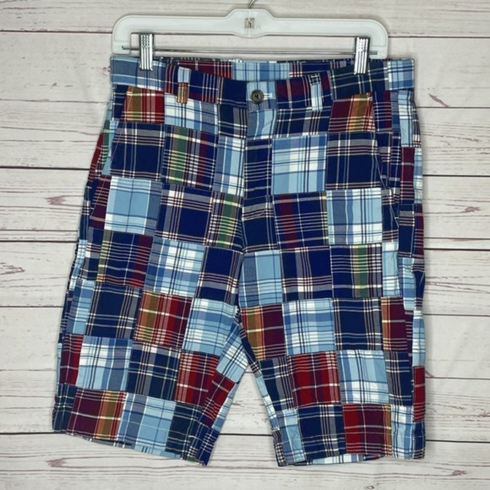 Brooks Brothers Multicolor Plaid Flat Front Men's Shorts Size 30